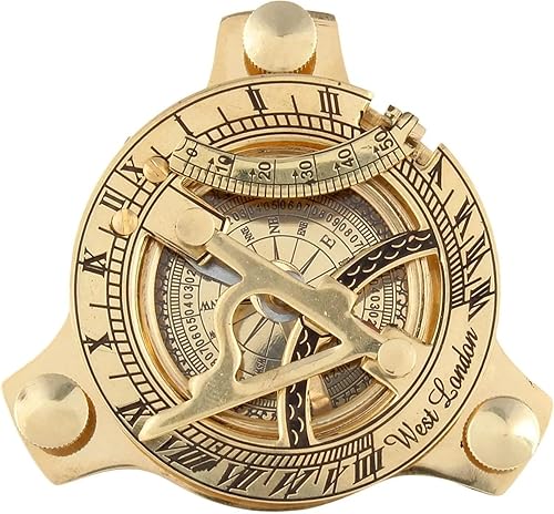 Miniatura 3 de Decor&More Reloj de escritorio elegante de una cara con brújula antigua para rastrear senderismo atemporal decoración del hogar, regalo ideal