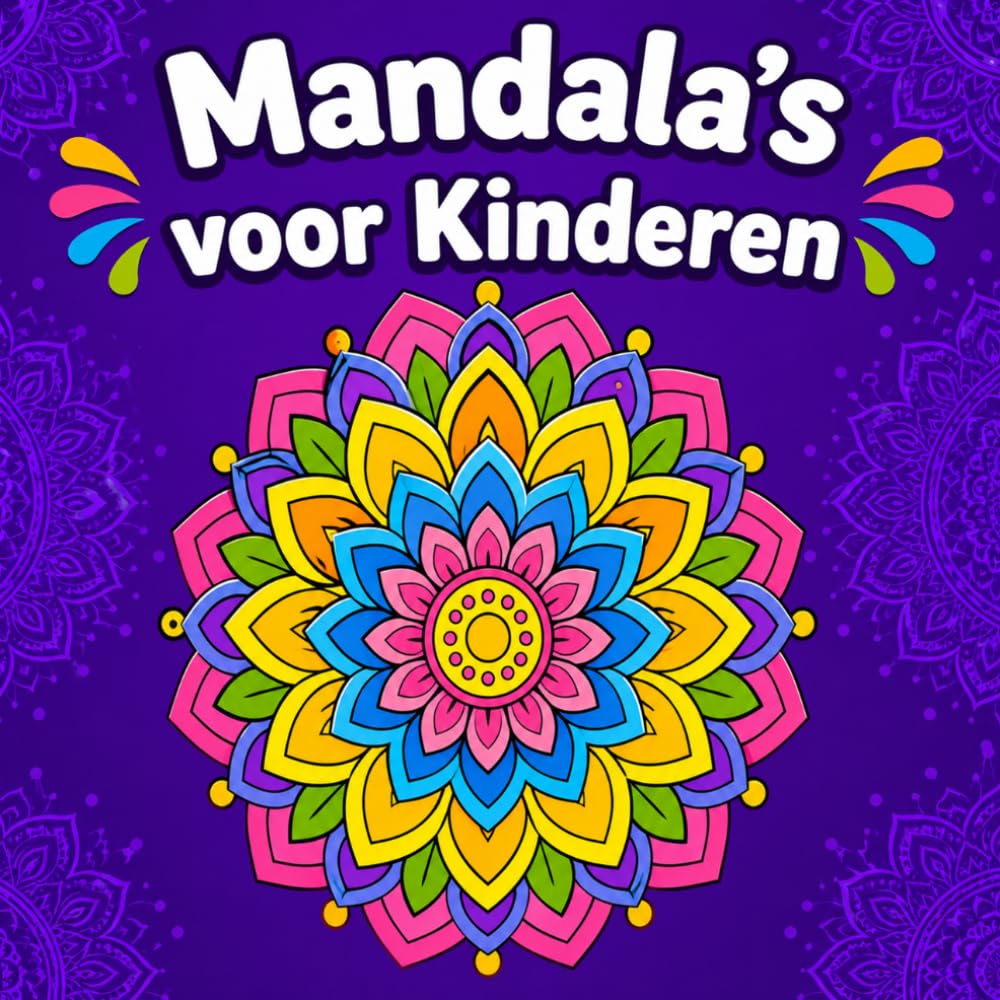 Mandala's voor Kinderen: Mijn eerste mandala kleurboek voor kinderen van 4 tot 8 jaar Gemakkelijke ontwerpen met dikke lijnen voor jongens en meisjes