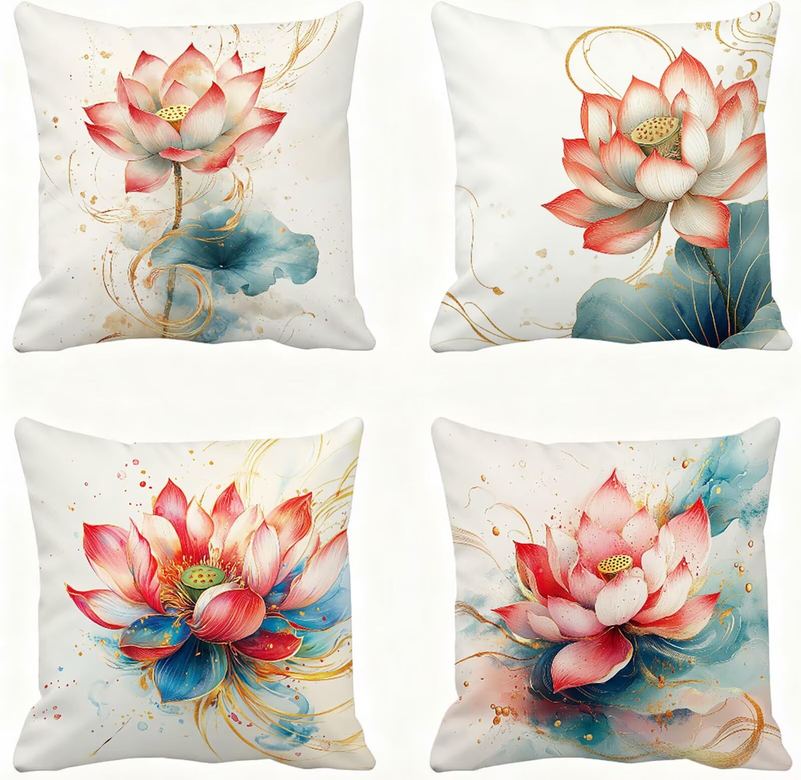 Protège oreiller 60 x 60 lot de 4 housses super doux pour rénover un canapé