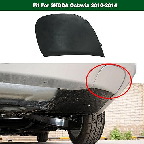 Miniatura 2 de 1 unpianted Tapa de gancho de remolque para parachoques trasero apto para Skoda Octavia 2010-2014