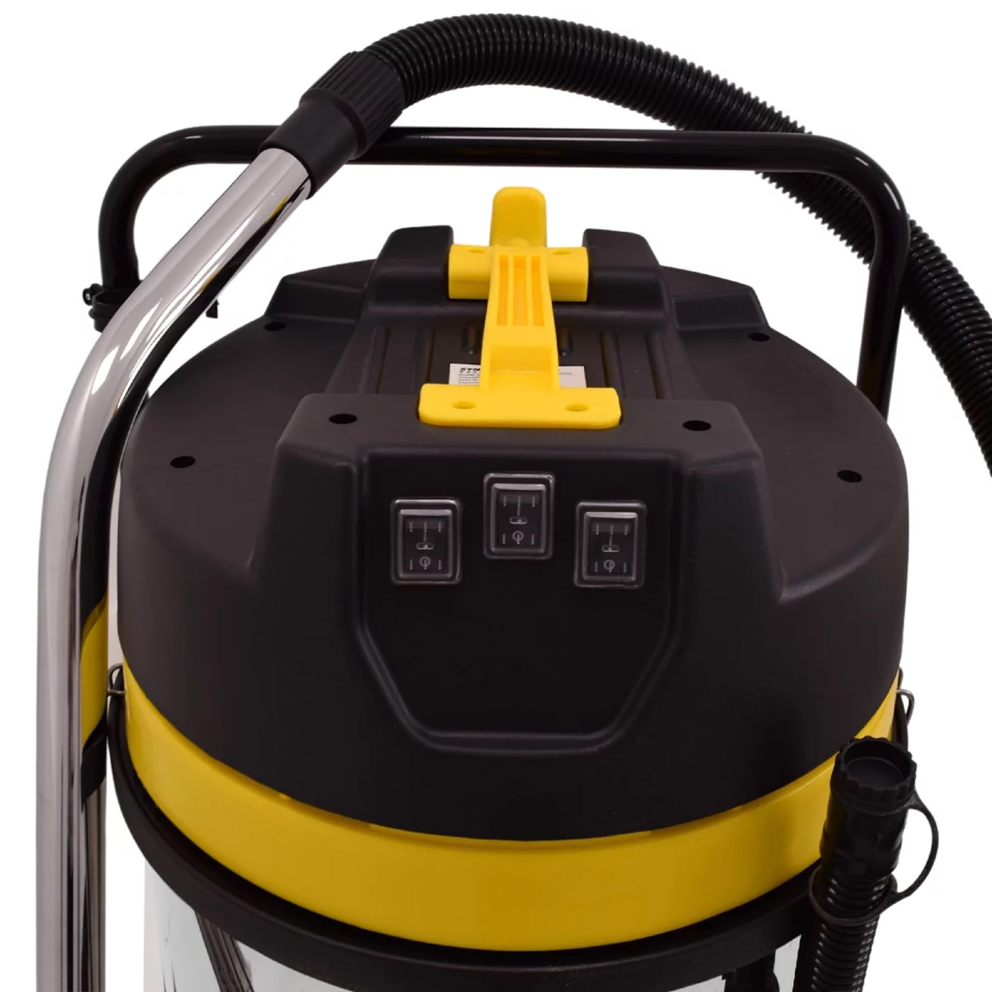 Syntrox Germany Industriesauger Samaka XL Edelstahl, 3 Saugturbinen, Großraumsauger, Leistungsstark, Industrielle Reinigungsmaschine, Edelstahl, einfache Reinigung (80 Liter)