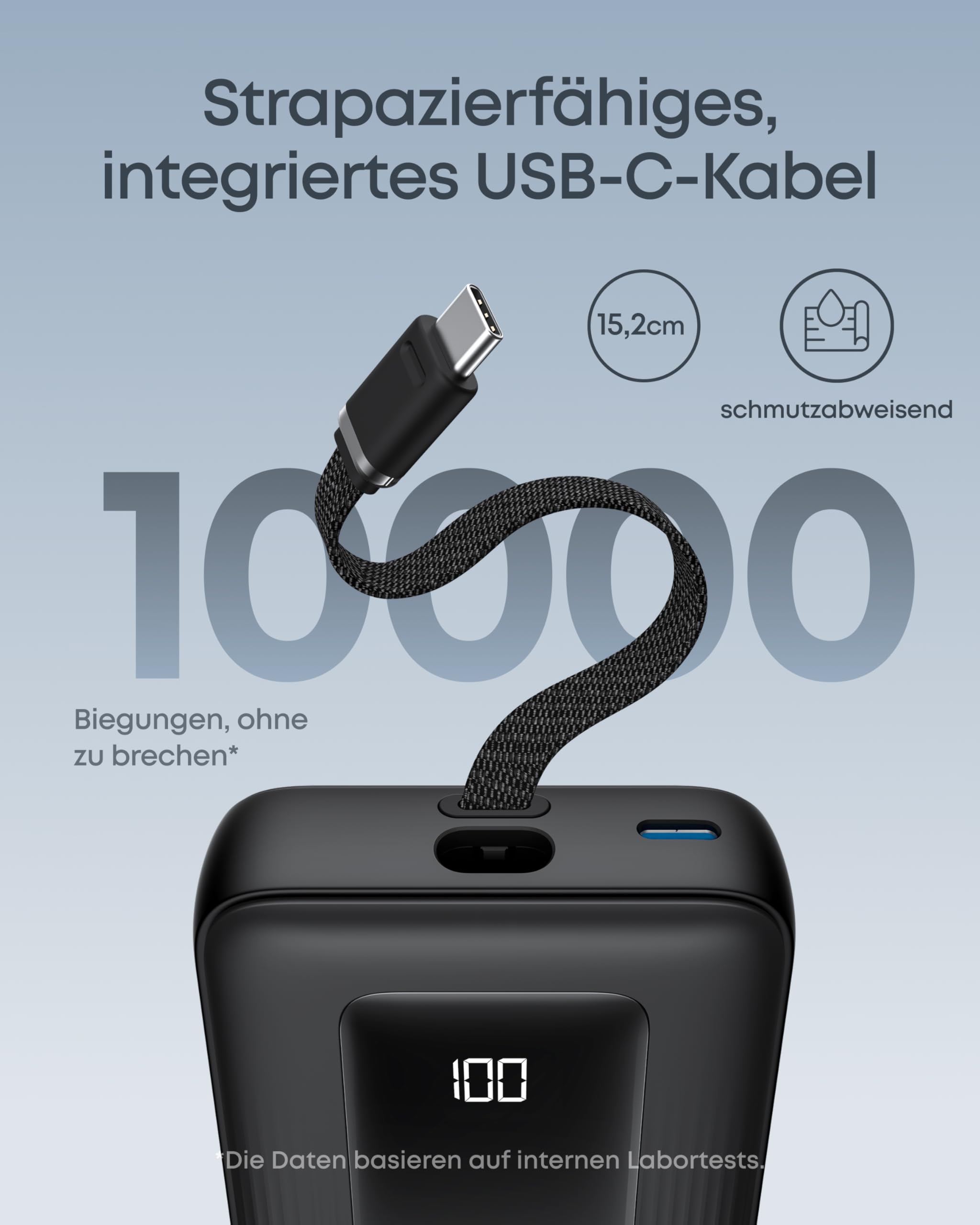 Anker portables Ladegerät, 10.000mAh 30W Powerbank, USB-C In und Out, Akkupack, Powerbank für Reisen, für iPhone 17/16/15/14/13, iPad, MacBook, Galaxy, Google und mehr