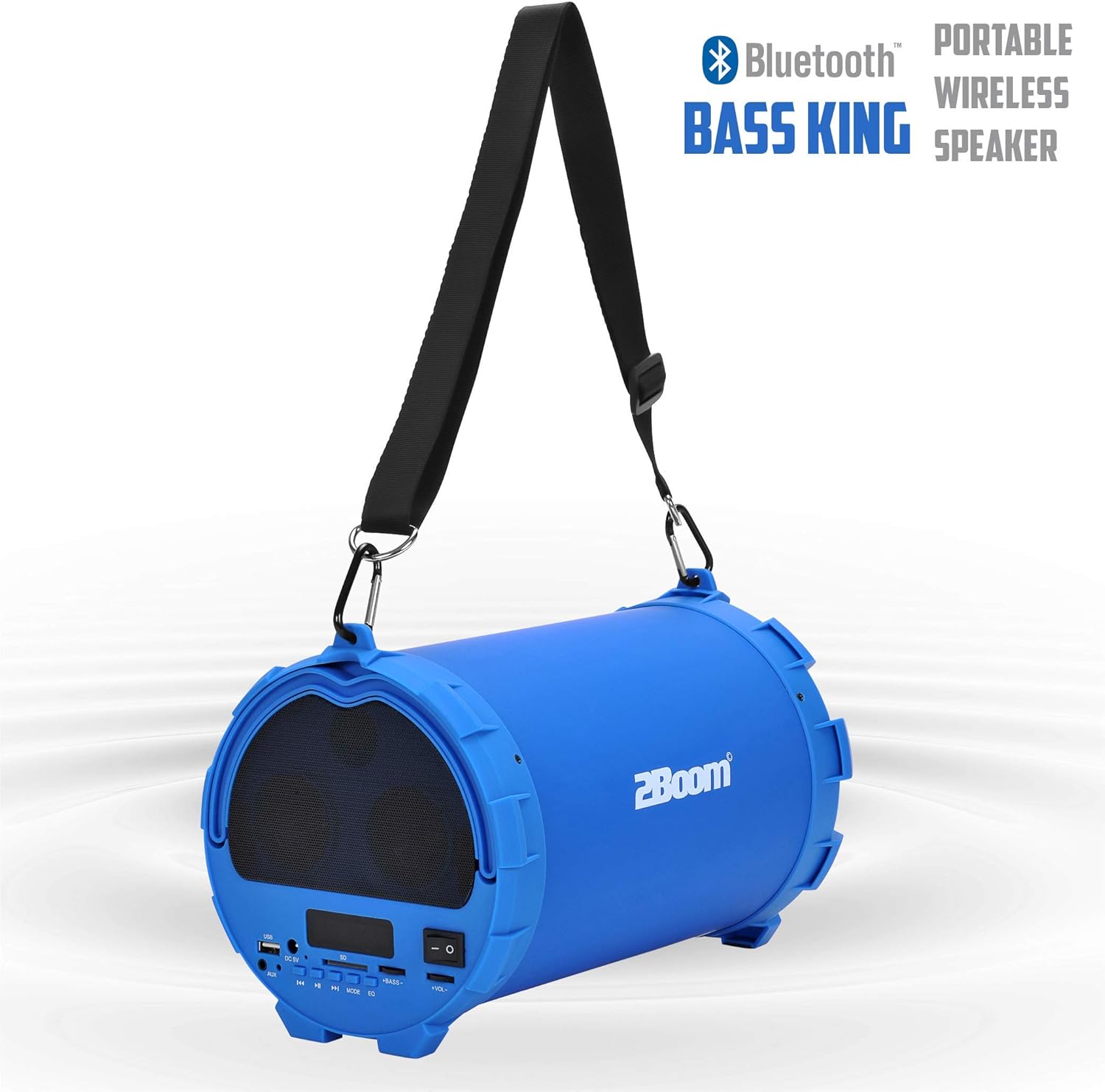 2BOOM BX390 Bass King Boombox with Bluetooth logo