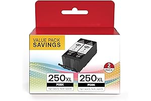 Canon PGI-250XL (Pigment Black, 2-Pack) Compatible Ink Cartridges
