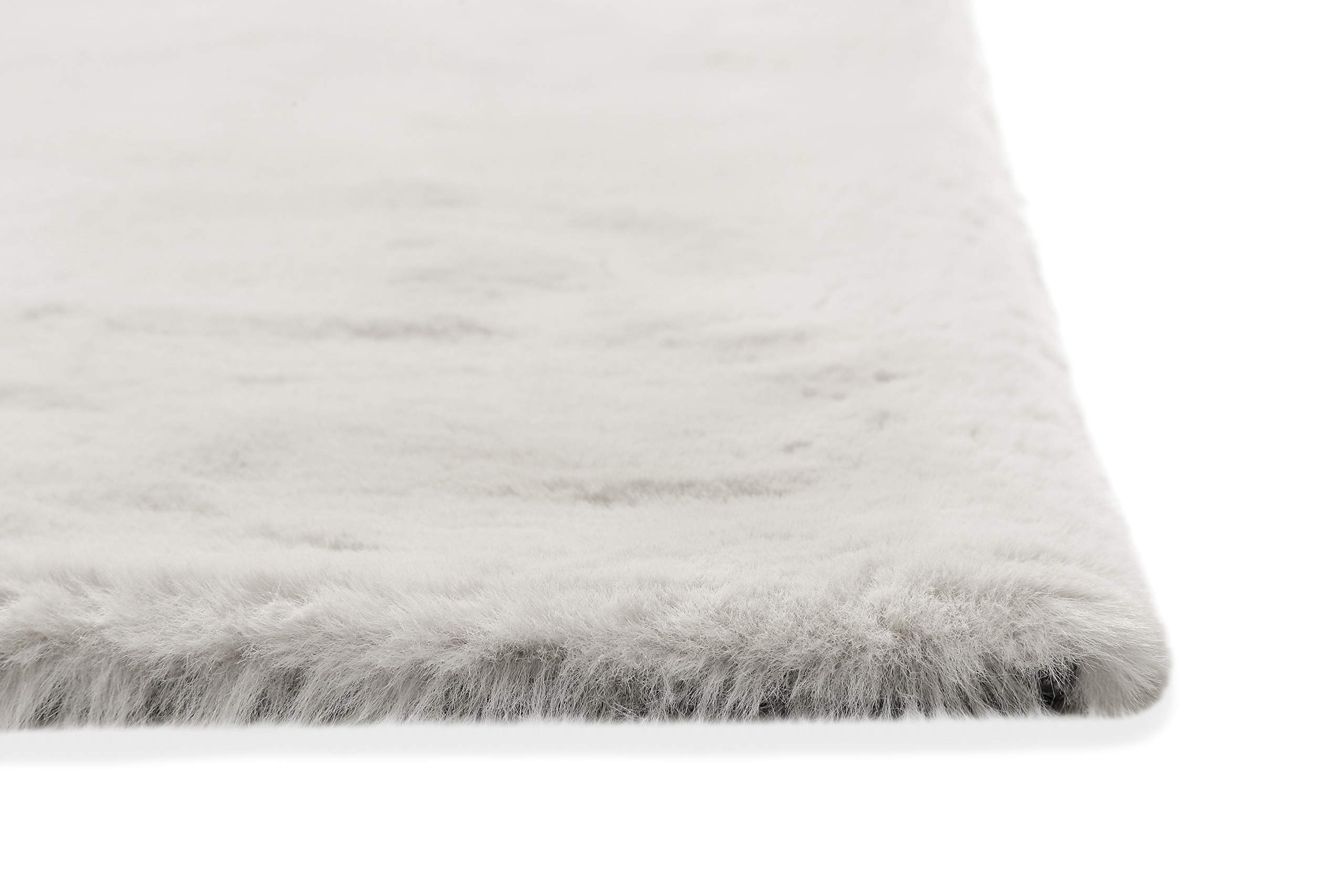 WECONhome Basics, puszysty miękki dywan z wysokim runem – chodnik do salonu, korytarza, sypialni, anna (200 cm okrągły, beżowy szary)