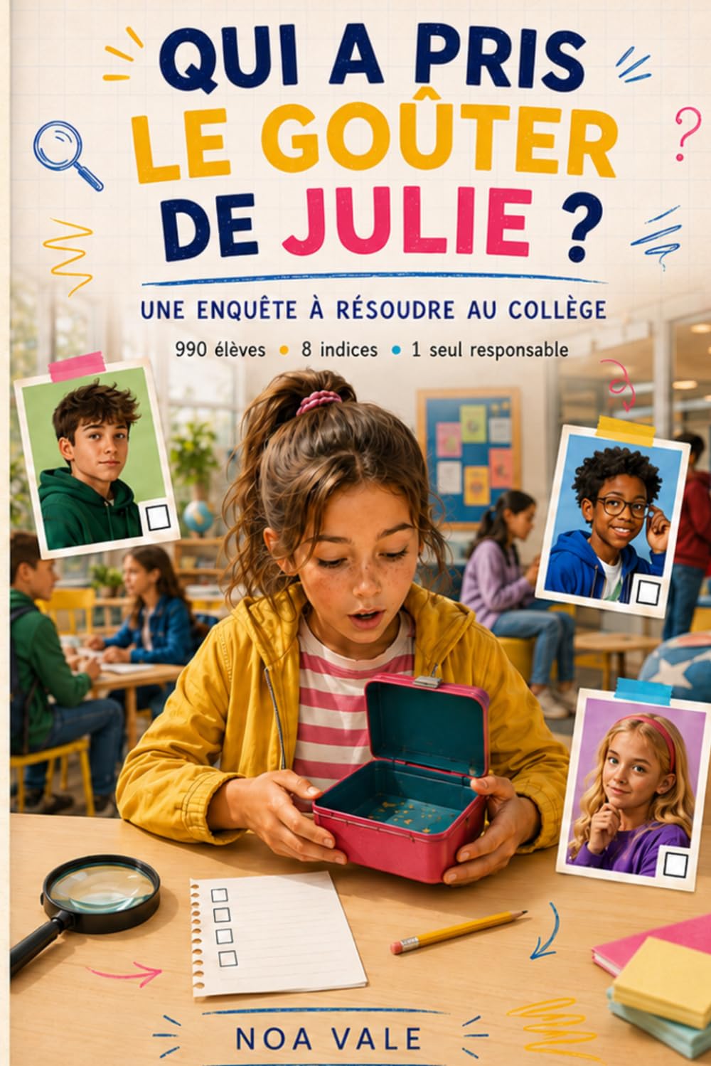Qui a pris le goûter de Julie ?: Une enquête à résoudre au collège | Jeu d’observation et de logique pour enfants de 10 à 12 ans