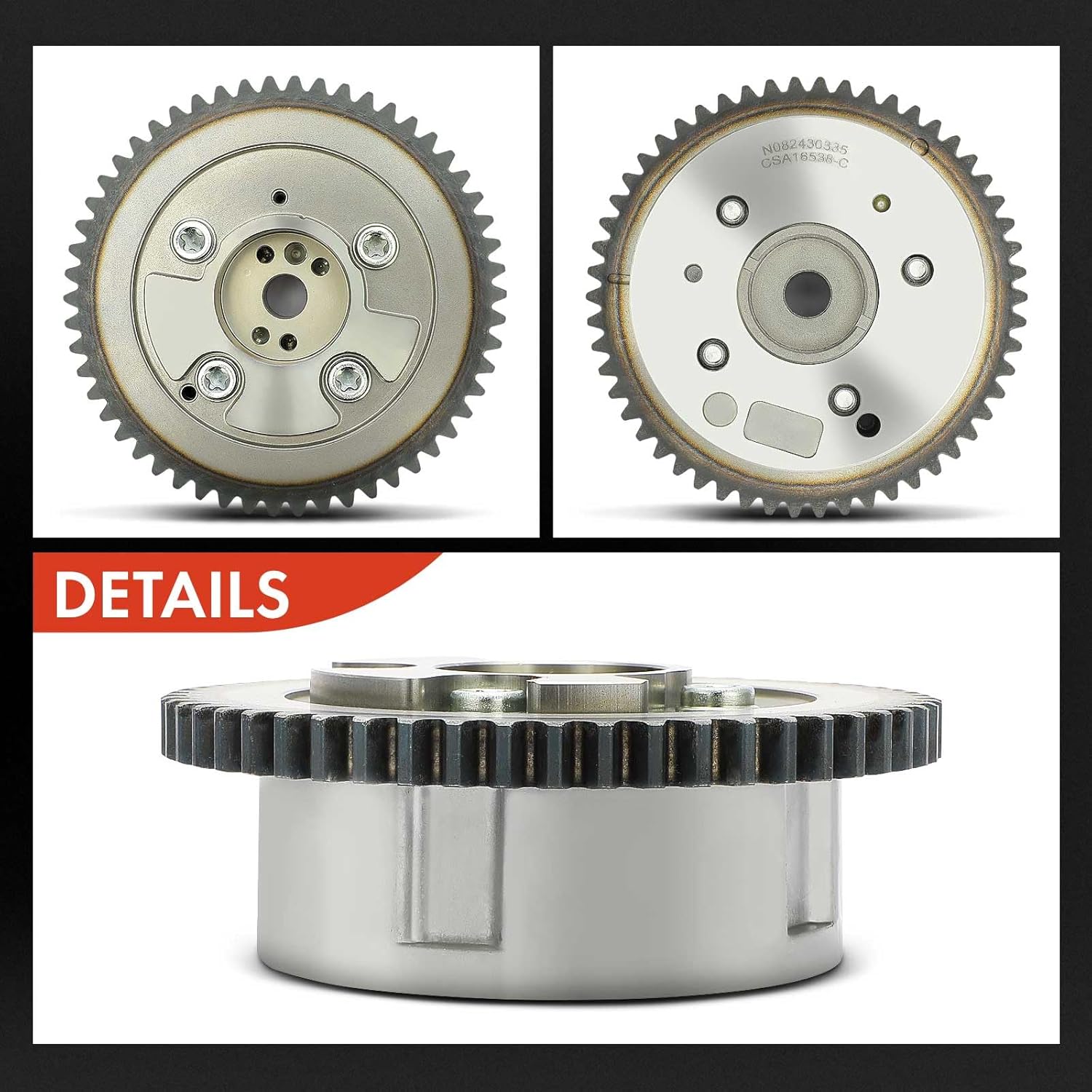 A-Premium Intake Variable Valve Timing (VVT) Sprocket Gear Camshaft Adjuster Compatible with Jeep Compass, Patriot, 2007-2017 & Dodge Journey 2009-2018, Avenger, Caliber & Chrysler 200, Sebring