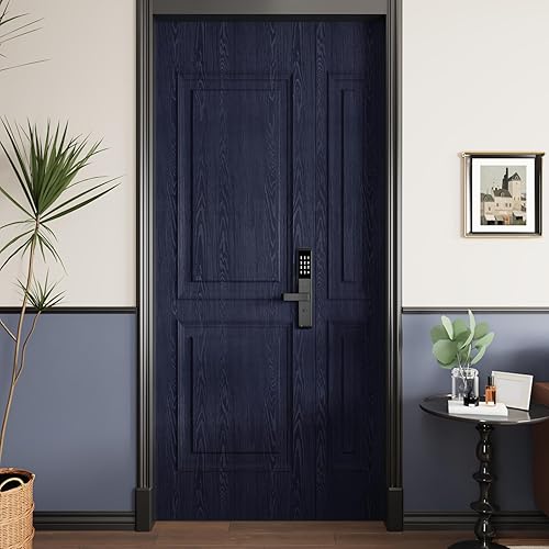 Miniatura 6 de CRE8TIVE Papel de contacto de madera azul marino mate de 24 x 118 pulgadas, papel de contacto de madera autoadhesivo extraíble, papel de contacto de