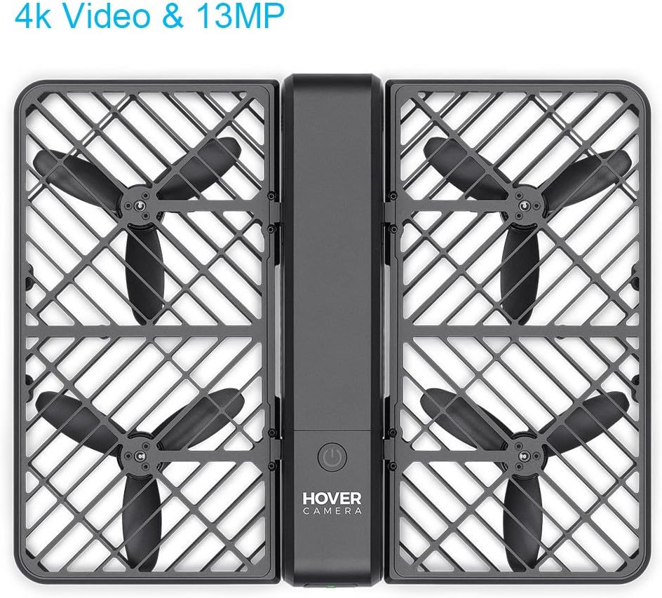 Landcrossers Hover Foldable Drone with Camera Passport Self-Flying Drone, 360 Degrees Spin 4k Video & 13MP Photography, Auto-Follow, & Facial Recognition(Black)