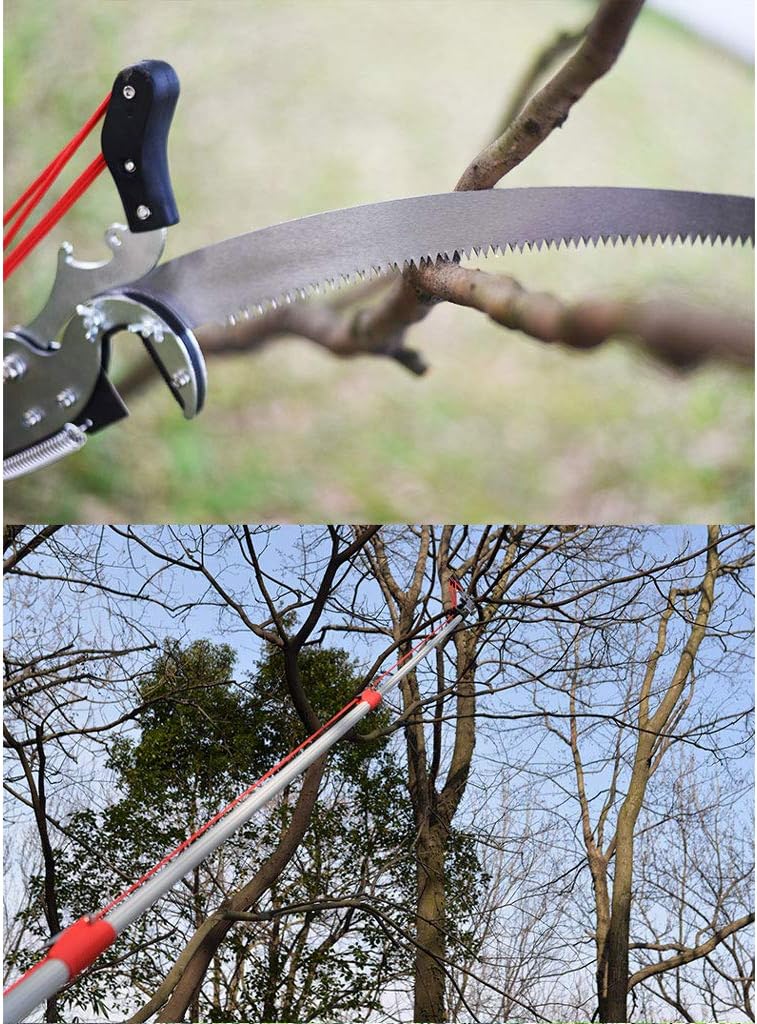 Tree Lopper Telescopic 2 in 1 High Reach Pruners Pruners Extendable Saw Bypass Garden Tools Lopper Telescopic Tree Pruner High Tree for Pruner Red-1.32?2.44m