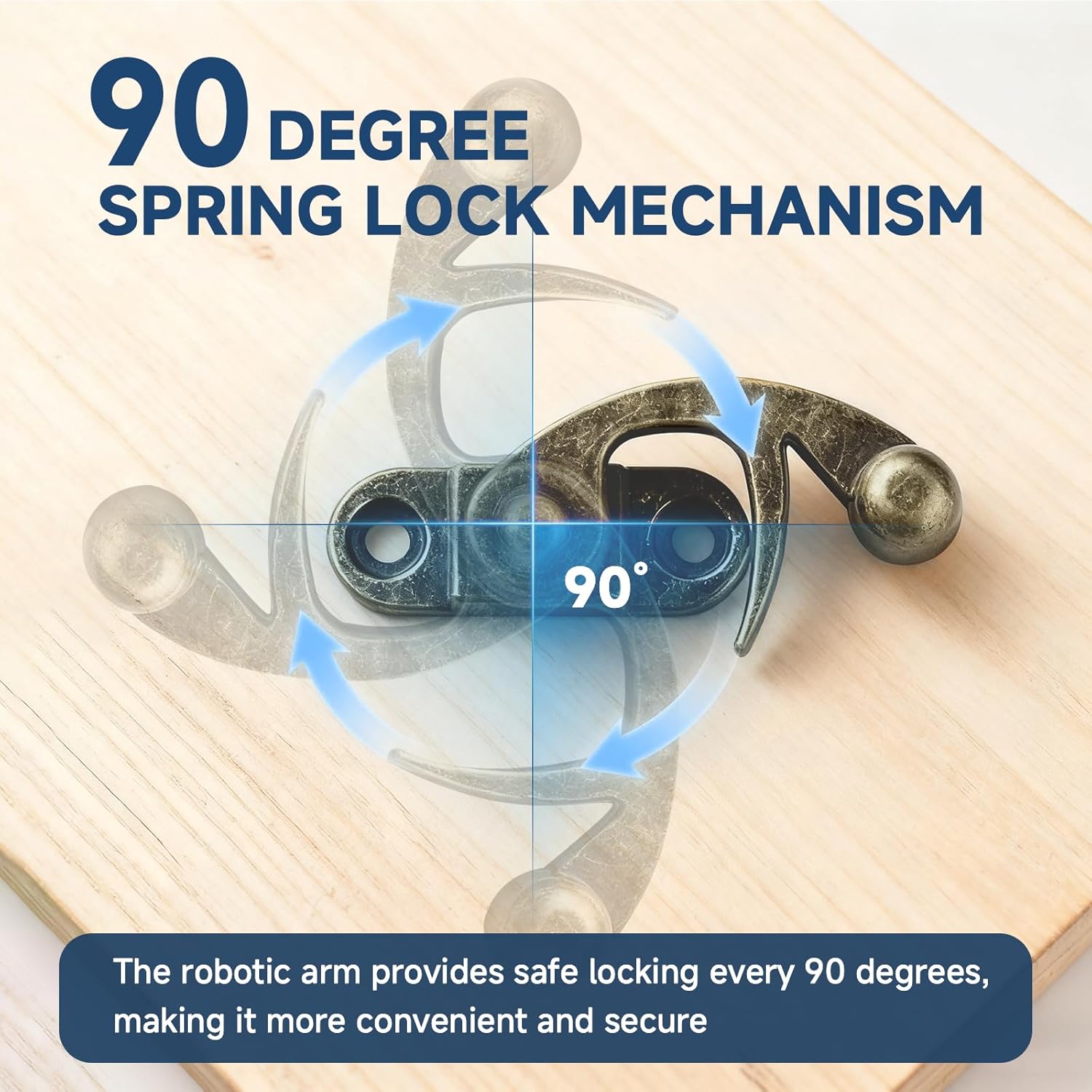 24 Pieces Thickened Solid Hasp Latches Locks Hooks, Antique Vintage Decorative Hasp Latches with Screws for Jewelry Box Wooden Cabinet Door, Cat Door Gate, Zinc Alloy (Bronze-24pieces)