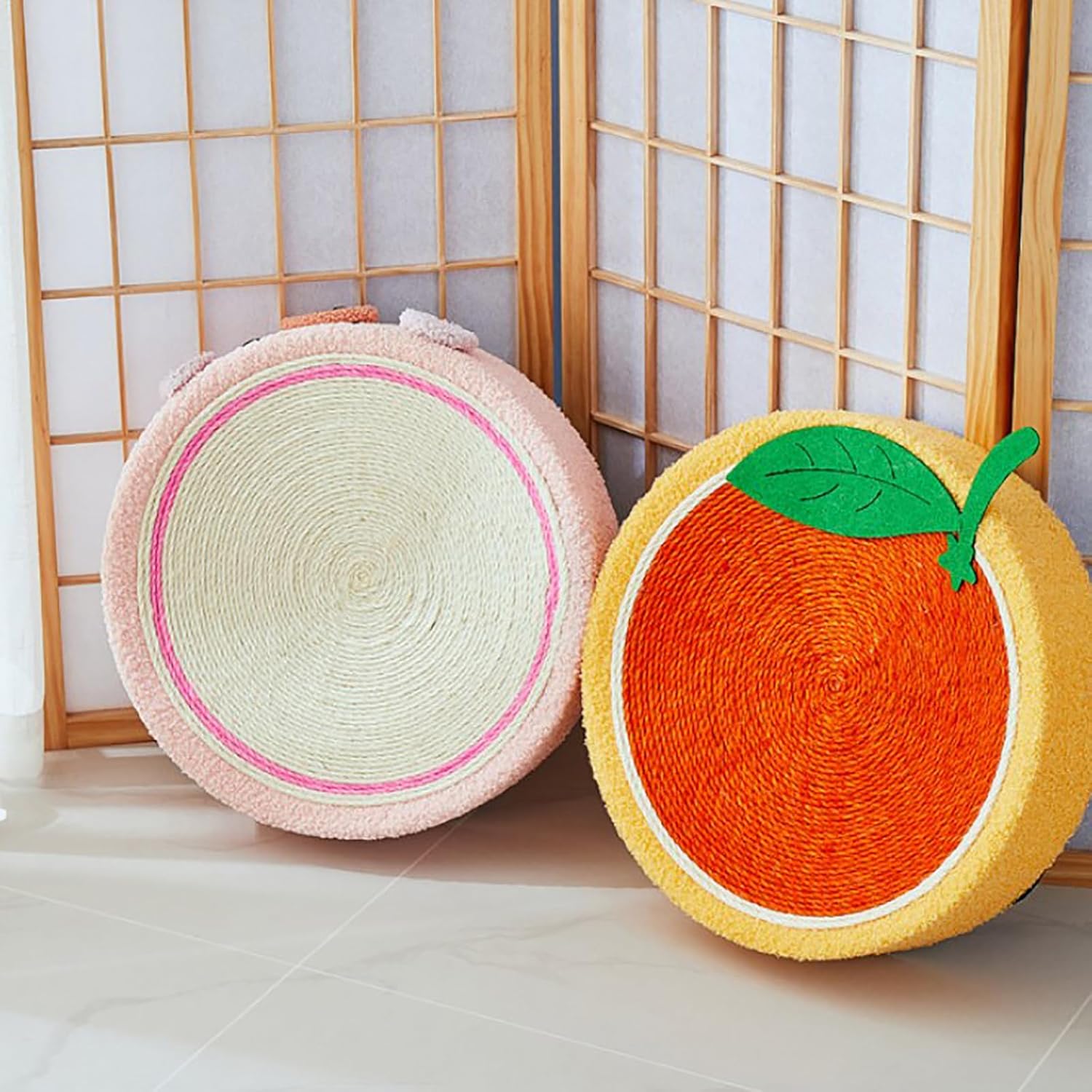 review Fruit Cat Scratcher, Cat Fruit Scratcher, Fruit Shaped Cat Scratcher, Orange Round Cat Bed, Wear-Resistant Sisal Cat Supplies,to Meet The Cat's Nature of Grinding and Scratching (Orange)