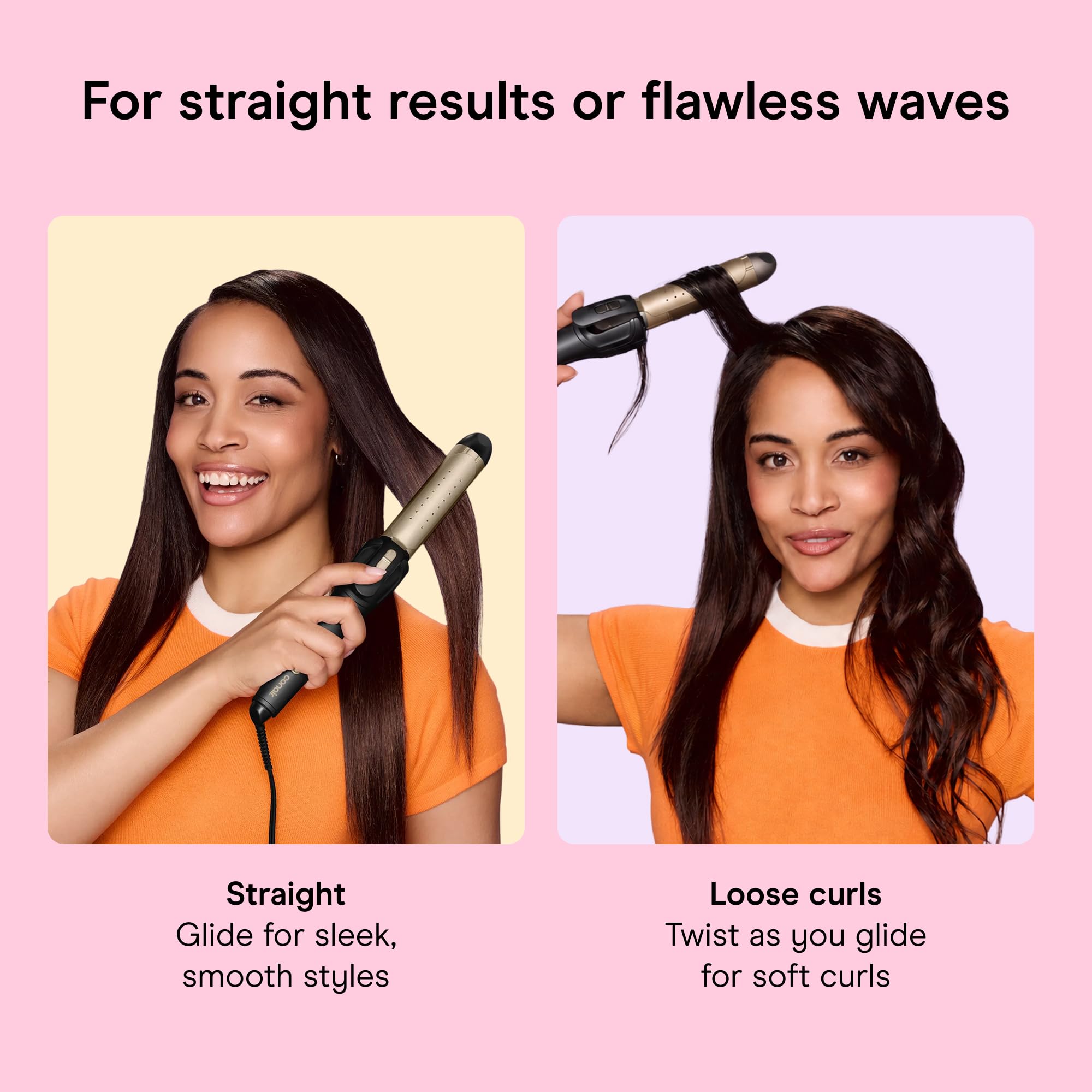 Conair InfinitiPRO 2-in-1 Curling Iron & Straightener, 1.25", Travel-Friendly