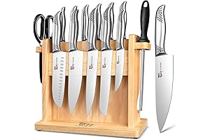 14-Piece Japanese Style Knife Set with Magnetic Block