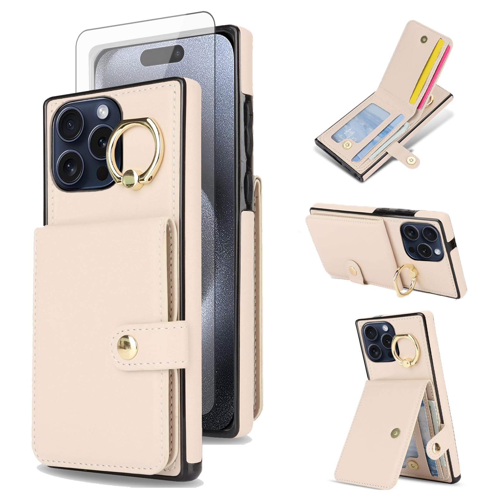 Coque iPhone 15 Pro Écran Protégé et Compartiment Carte Sécurisé Contre Vol - 8