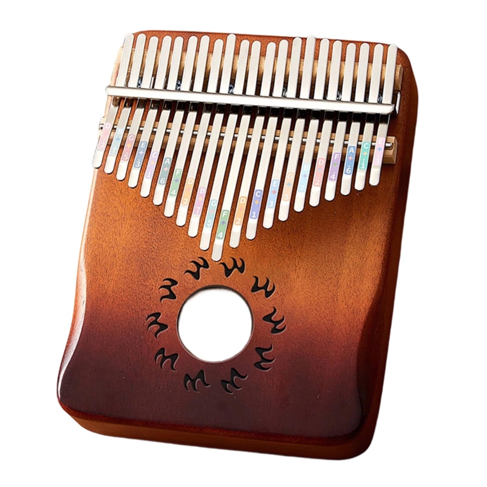 Profesional 17 21 Color De Sonido Kalimba Instrumento De Juego Portátil Con Patrón(3)