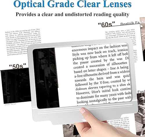 Miniatura 4 de 4 lupas grandes con 36 luces LED ajustables que proporcionan un área de visualización de página completa uniformemente iluminada, perfecta para