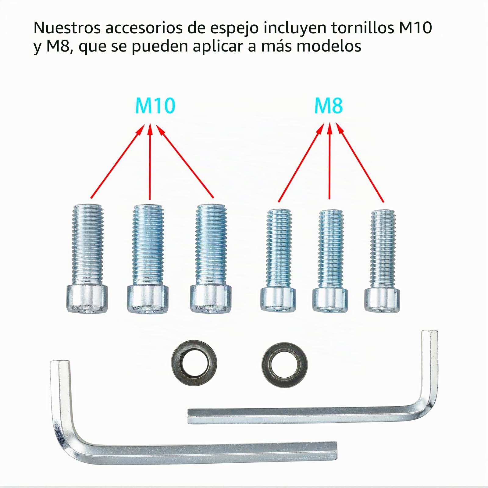 Xintre Racing - Espejos laterales de motocicleta universales de 10 mm y 8 mm, compatible con Honda Yamaha Kawasaki Z400 Z650 Z900 Suzuki Duke 1290 Super Duke R Evo ABS 390 Street Bike