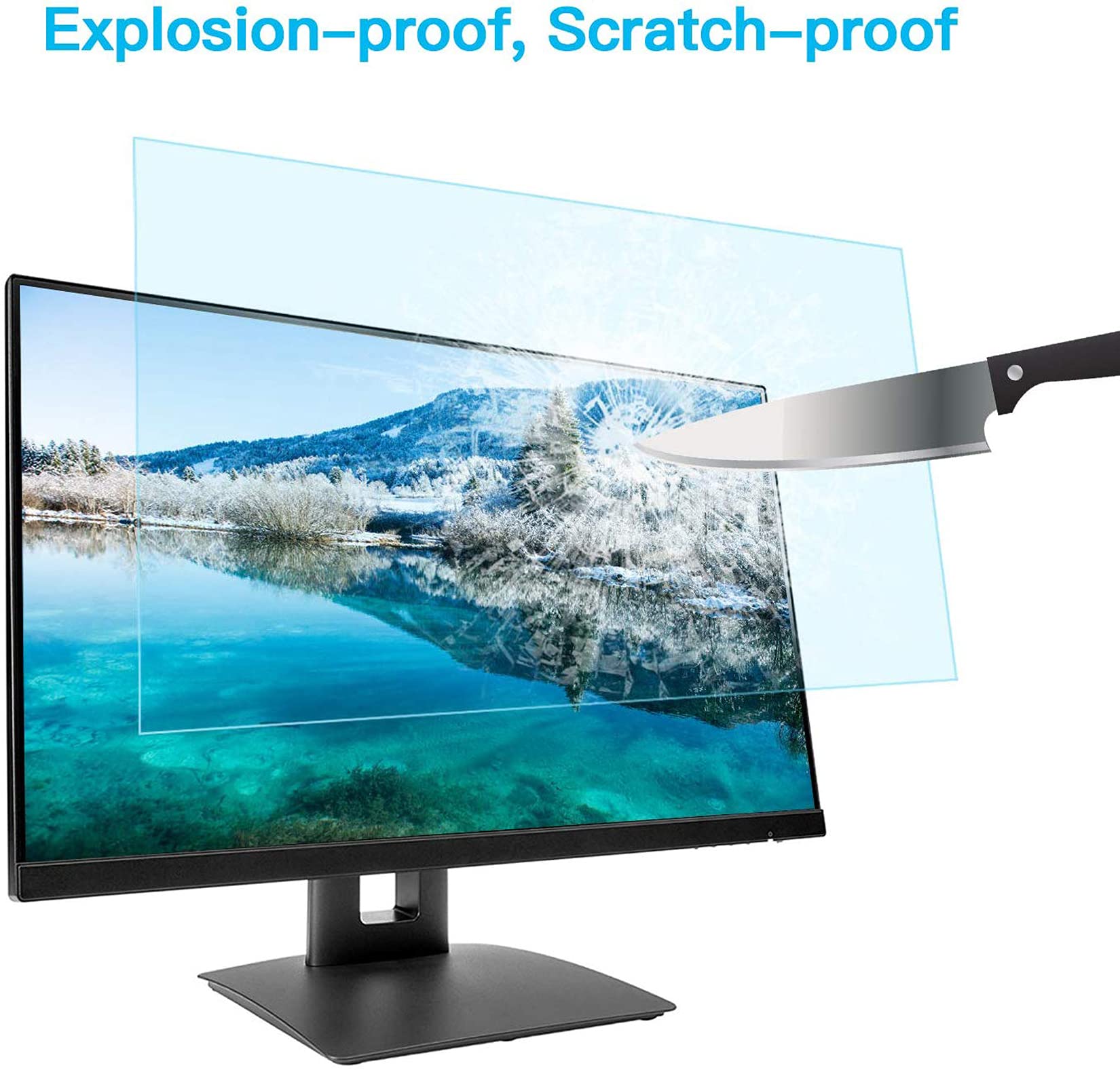 WLWLEO Laptop-Bildschirmschutzfolie. 15,6 Zoll Blockieren Blauer Lichtfilter Hang Screen Protector Panel Anti-Scratch-Anti-Staubschutzfilm für 12-17-Zoll-Laptop,15.6inch(370×228mm)