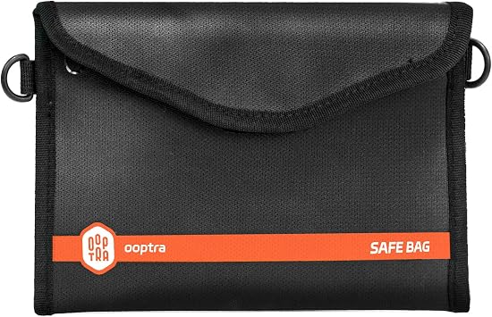 Small Fire-Resistant Document Bag with Lock Water-Resistant Business File Organizer for Contracts, Certificates & Financial Records Portable for Office & Business Travel