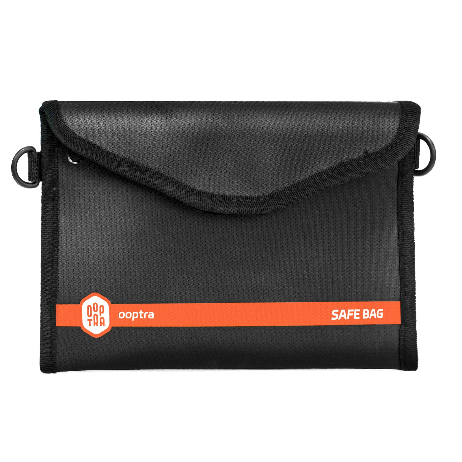 Bolsa de documentos ignífuga negra con cremallera impermeable y diseño portátil 6