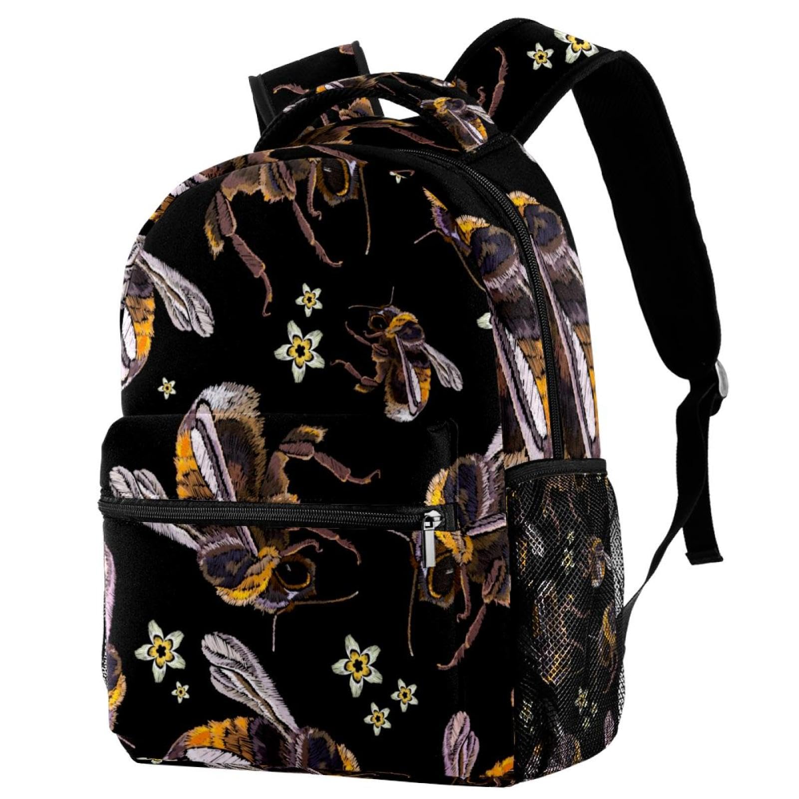 Sac de voyage décontracté fleurs et bourdons pour weekends et cours - 7