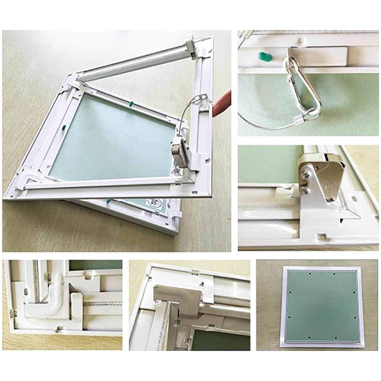 Genérico Panel de Acceso para Placas de Yeso Laminado con Marco de Aluminio: escotilla de inspección y Puerta de revisión de 400 x 400 mm para un fácil Acceso de Mantenimiento. Duradero y versátil. D