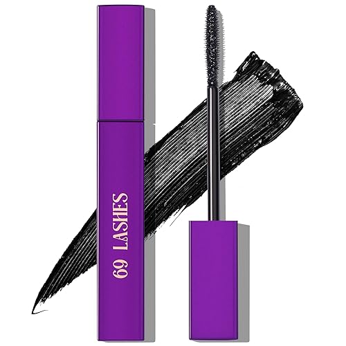 Rímel de pestañas 69 de doble volumen y longitud, máscara negra con fórmula suave y sedosa, grosor y definición