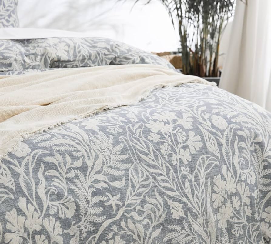 トップス duvet Amazon.com: Levtex Home Sand Stripes Blue King Duvet Cover Set