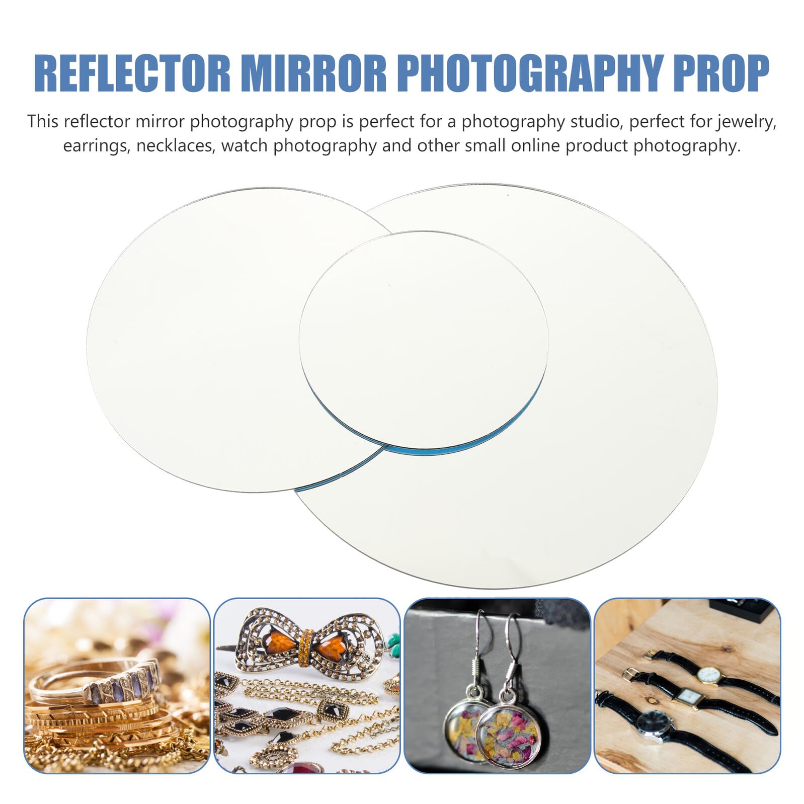 3 Piezas Tableros Redondos de Acrílico con Espejo para Fotografía Soporte Profesional para Decoración de Pared y Props de Fotos Diseño Chic para Estudios y Hogar