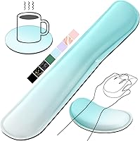 Vista 15 de Gimars Juego Mejorado Ampliado de Almohadilla de Apoyo para Muñeca de Teclado de Espuma Viscoelástica de Gel, Diseño Ergonómico Cómodo