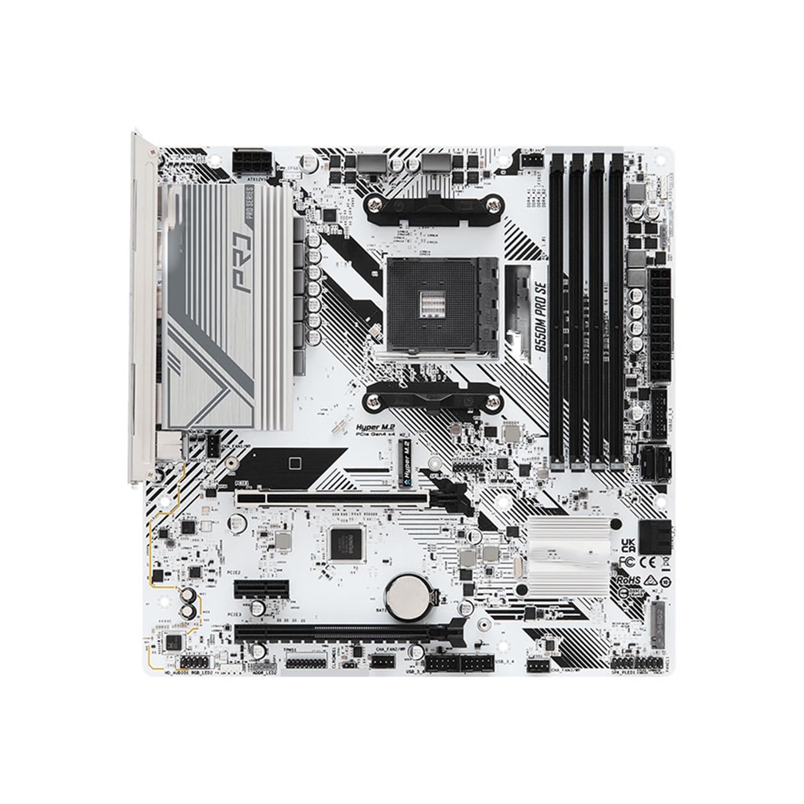 Placa Base Placa Base Fit For Asrock B550M Pro SE B550 PRO565 Socket AM4 DDR4 128 GB PCI-E 4.0 M.2 SATA III 4733+(OC) MHz USB 3