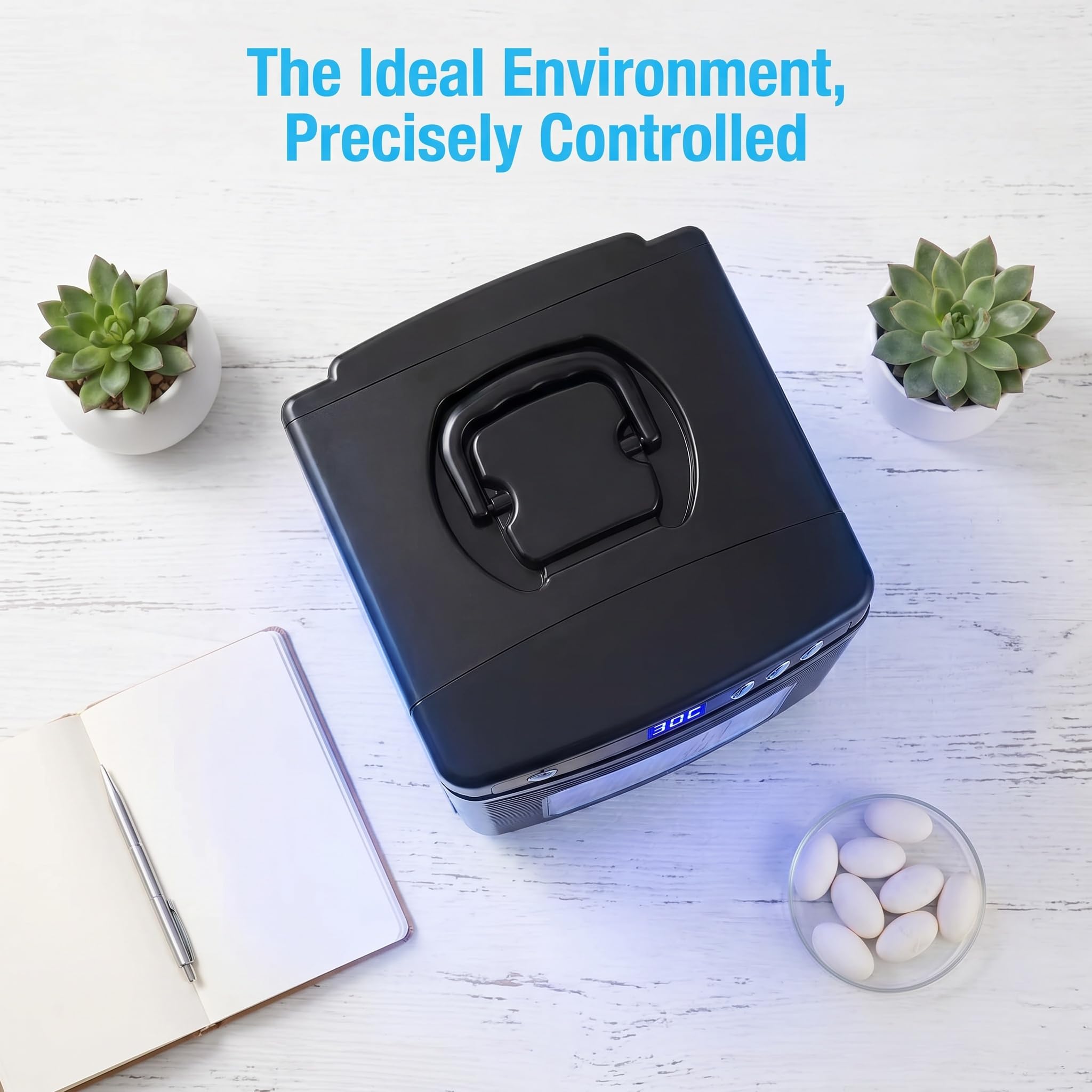 Incubadora para Reptiles De 25 litros, Incubadora Digital De Huevos con Refrigeración Y Calefacción, Termostato De 5 A 60 °c, Incubadora Led Científica para Laboratorio, Ideal para La Eclosión