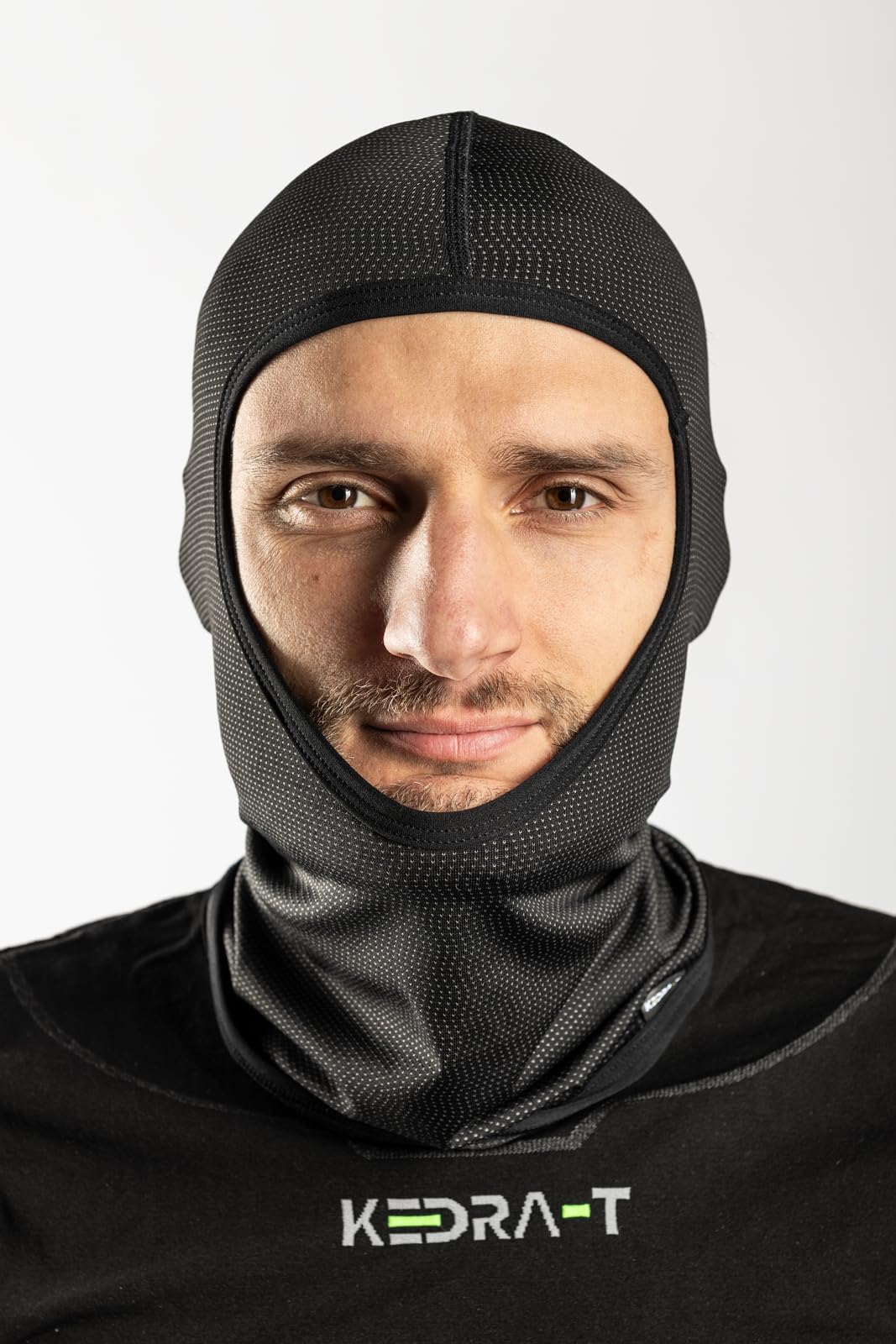 KEDRA-T Sottocasco microforato con grafene Aperto sul Viso - Passamontagna Made in Italy
