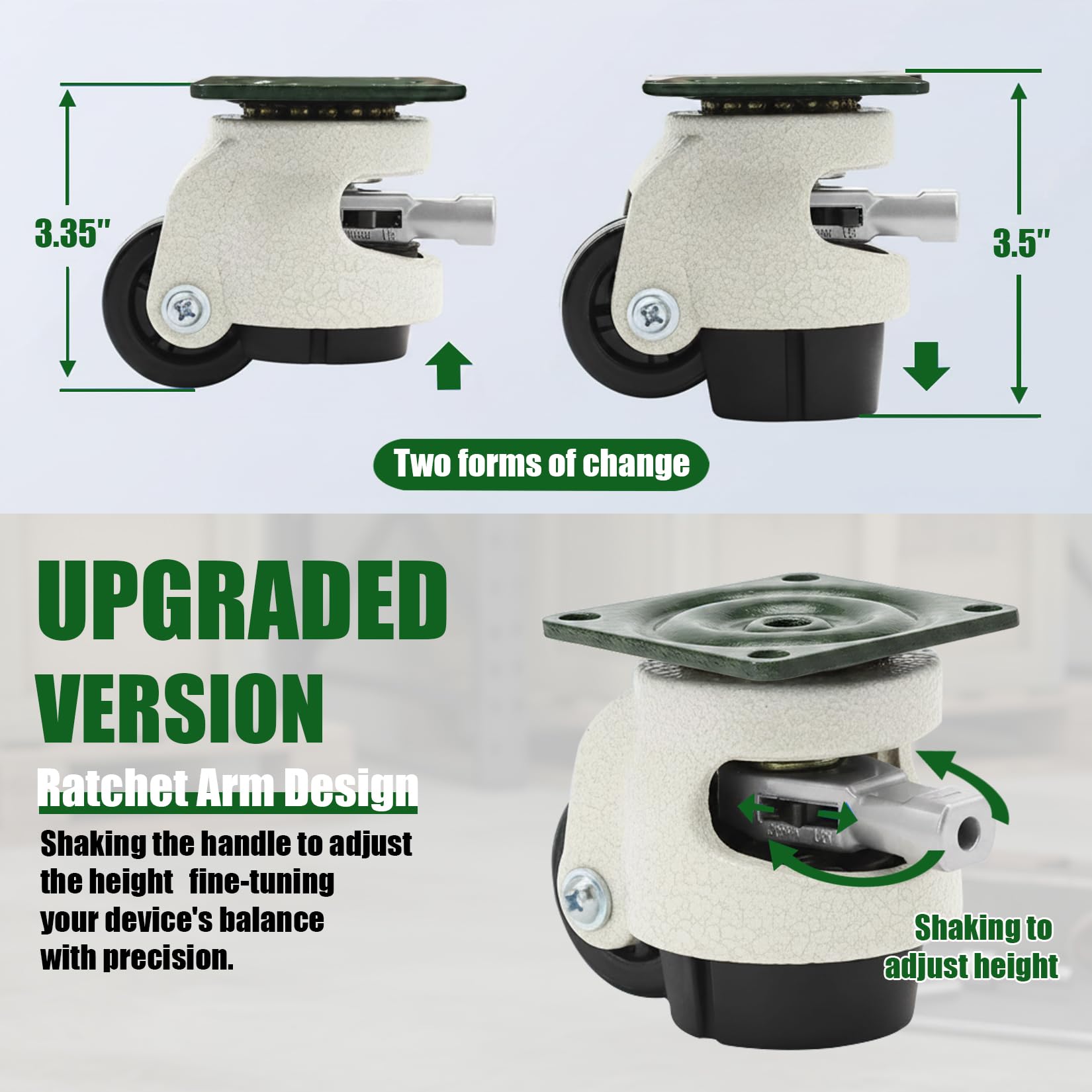 Heavy Duty Leveling Casters - Adjustable & Durable -3 Heavy Duty Leveling Casters - Adjustable & Durable -3