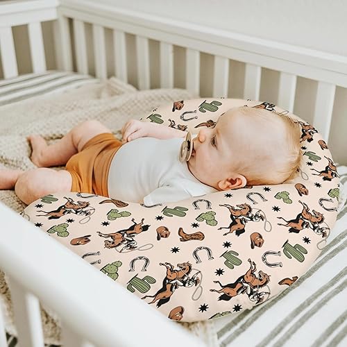 Miniatura 5 de Country Western - Fundas de almohada de lactancia para niños y niñas, con sombrero de vaquero, botas de caballo y cactus, fundas de almohada de