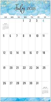 Calendar 2026-2027 - Wall Calendar 2026-2027, 18-Month Monthly Wall Calendars, Jul. 2026 - Dec. 2027, Large Print Big Grid Wall Calendar 2026, 12" x 24" Open, Big Calendar, Thick Paper