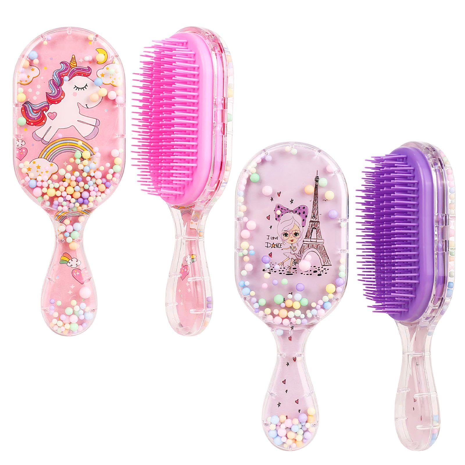 2 Pieces Cartoon Air Cushion Comb, Girl Hair Comb, Cute Cartoon Comb, Massage Comb, Hair Styling Tools, Pink