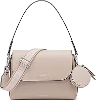 Calvin Klein Women's Millie 2-in-1 Vegan Leather Flap Shoulder Bag & Crossbody Purse
