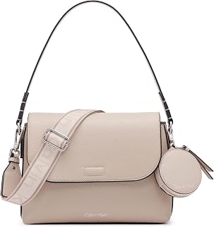 Calvin Klein Women's Millie 2-in-1 Vegan Leather Flap Shoulder Bag & Crossbody Purse