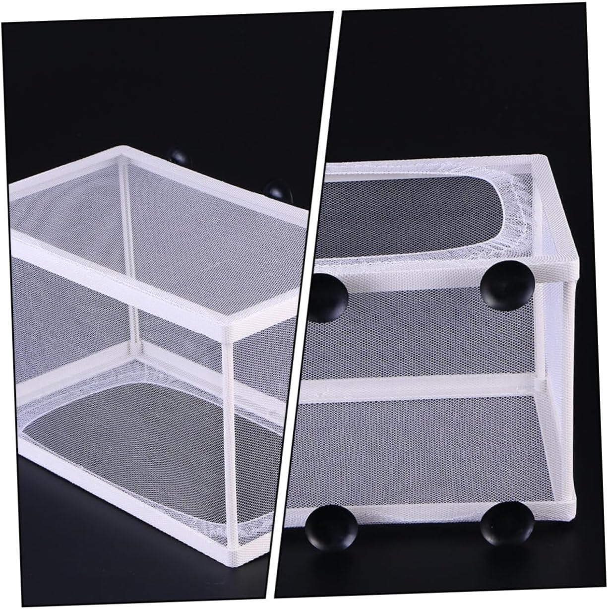 Sosoport 3Pcs Aquarium Fish Breeding Net Hatchery Box with Suction Cups for Fish Breeding Divider and Incubation Aquariums