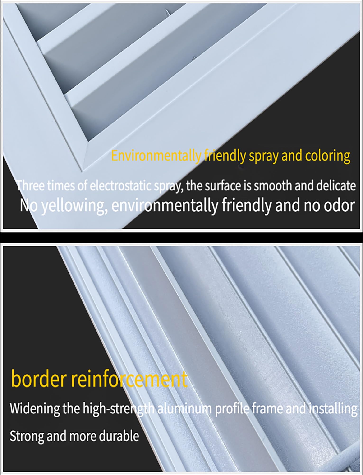 Cubierta de ventilación extractora de aleación de aluminio, cubiertas de ventilación con rejillas for baño, hogar, cocina, techo y paredes exteriores(27.6x15.7in (70x40cm))