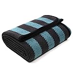 PuTian Merino Wool Blanket - 63 x 51 Thick Warm Soft Twin Bed Throw - Great for Camping, Outdoors, Travel, Car, Couch All Seasons Blue Stripe