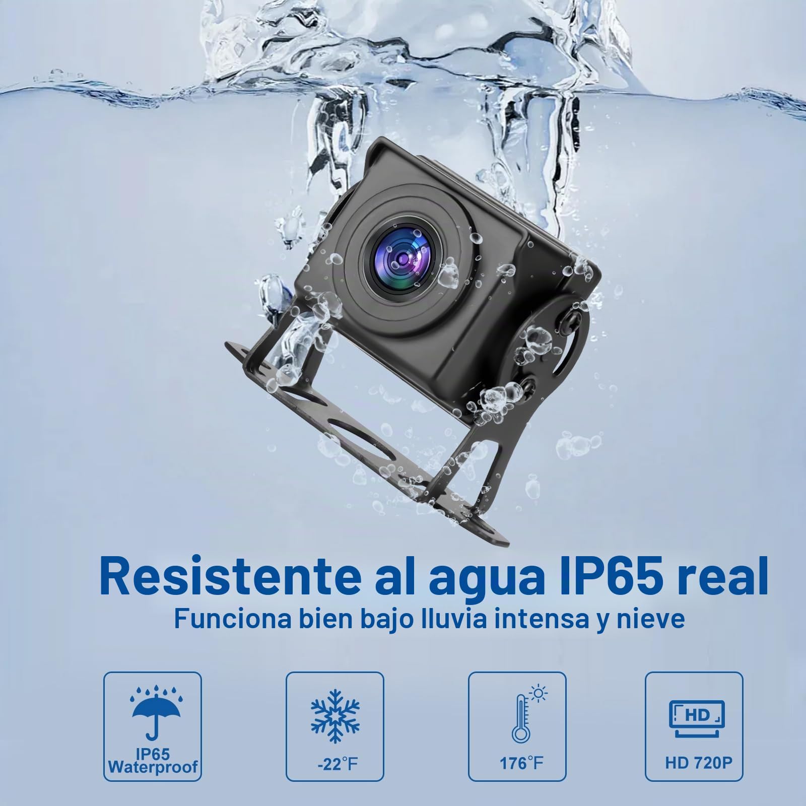 Juego de cámara de visión Trasera con Pantalla Trasera HD de 7 Pulgadas, IP69, Resistente al Agua, visión Nocturna, para Bus/RV/Camión/Remolque/Camioneta/SUV/Caravana.