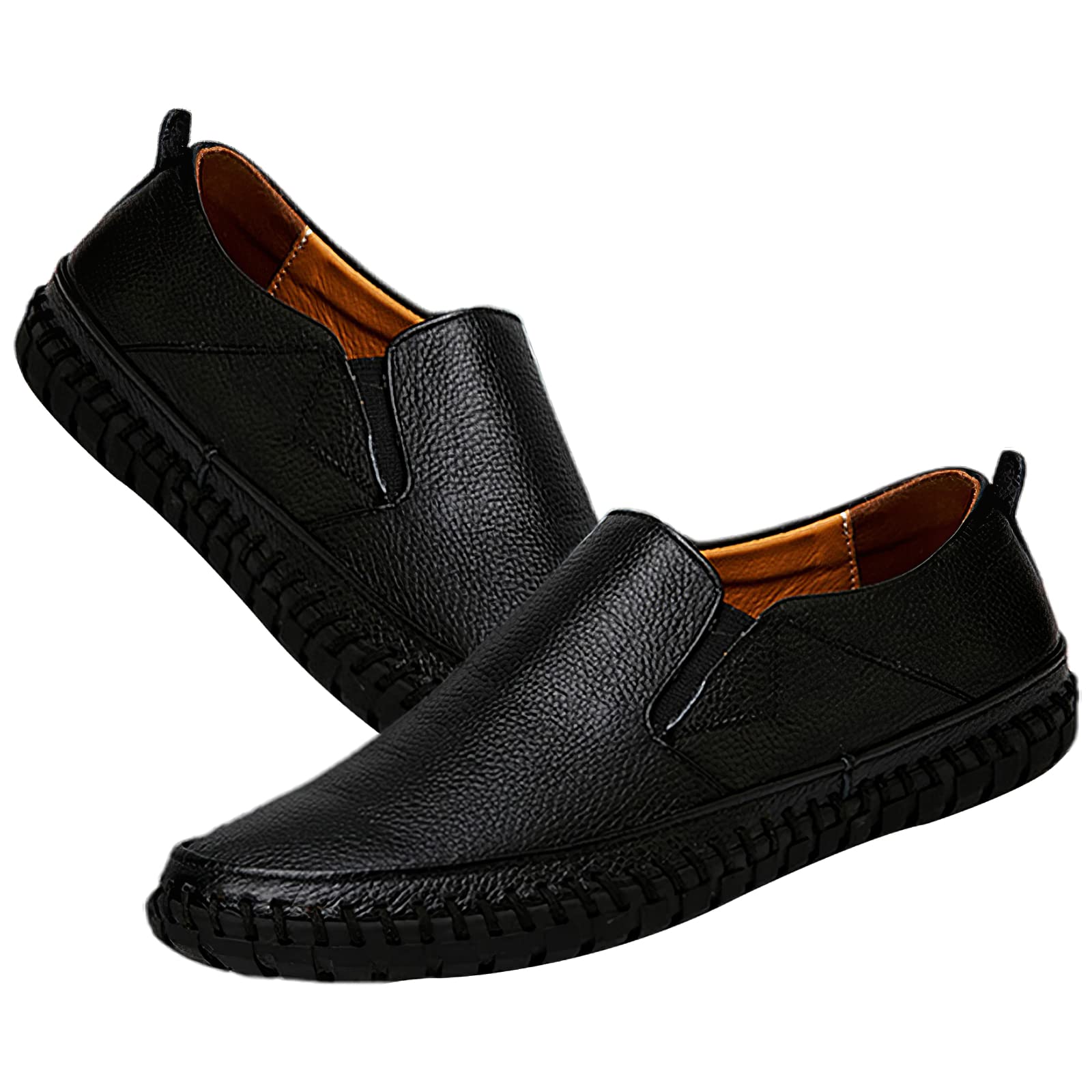rismart Mokassin Herren Komfort Fläche Halbschuhe Leder Schlüpfen Bootsschuhe Schuhe Hausschuhe