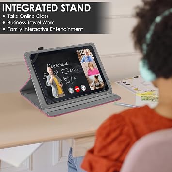 DETUOSI Universal 10 Inch Tablet Case,10.1 Inch Android Tablet Cover, Protective Folio Stand Case for 9.6-10.5 Inch Tablet, PU Leather Tablet Cover for 10.1 Inch Tablet Android