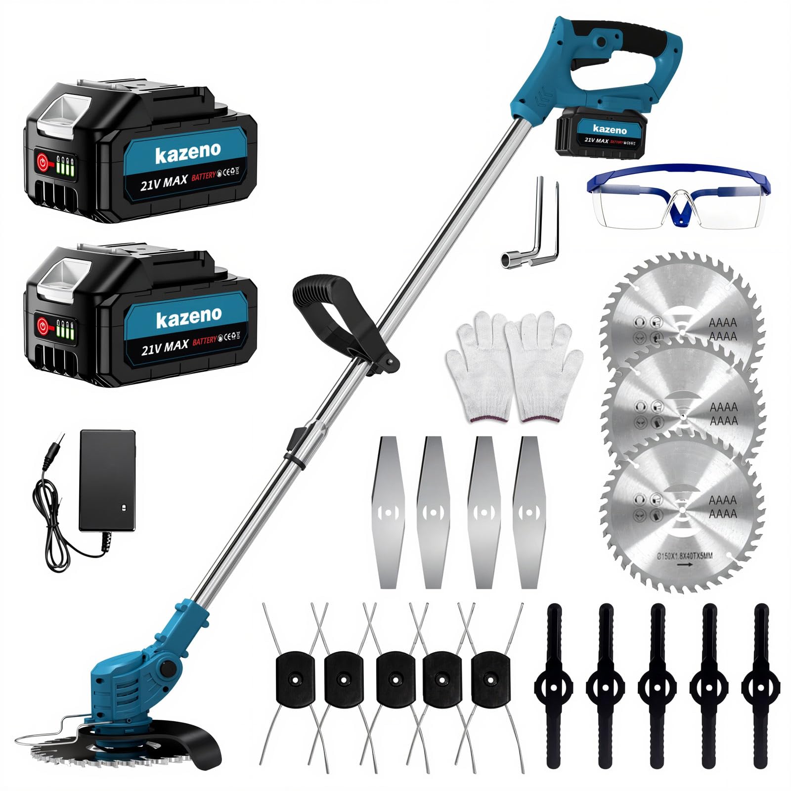 新品✨ 電動 草刈機 草刈り機 芝刈り機 4000mAh バッテリー2個 充電式 Amazon.co.jp: 2025新登場 草刈り機 充電式 コードレス 芝刈り機