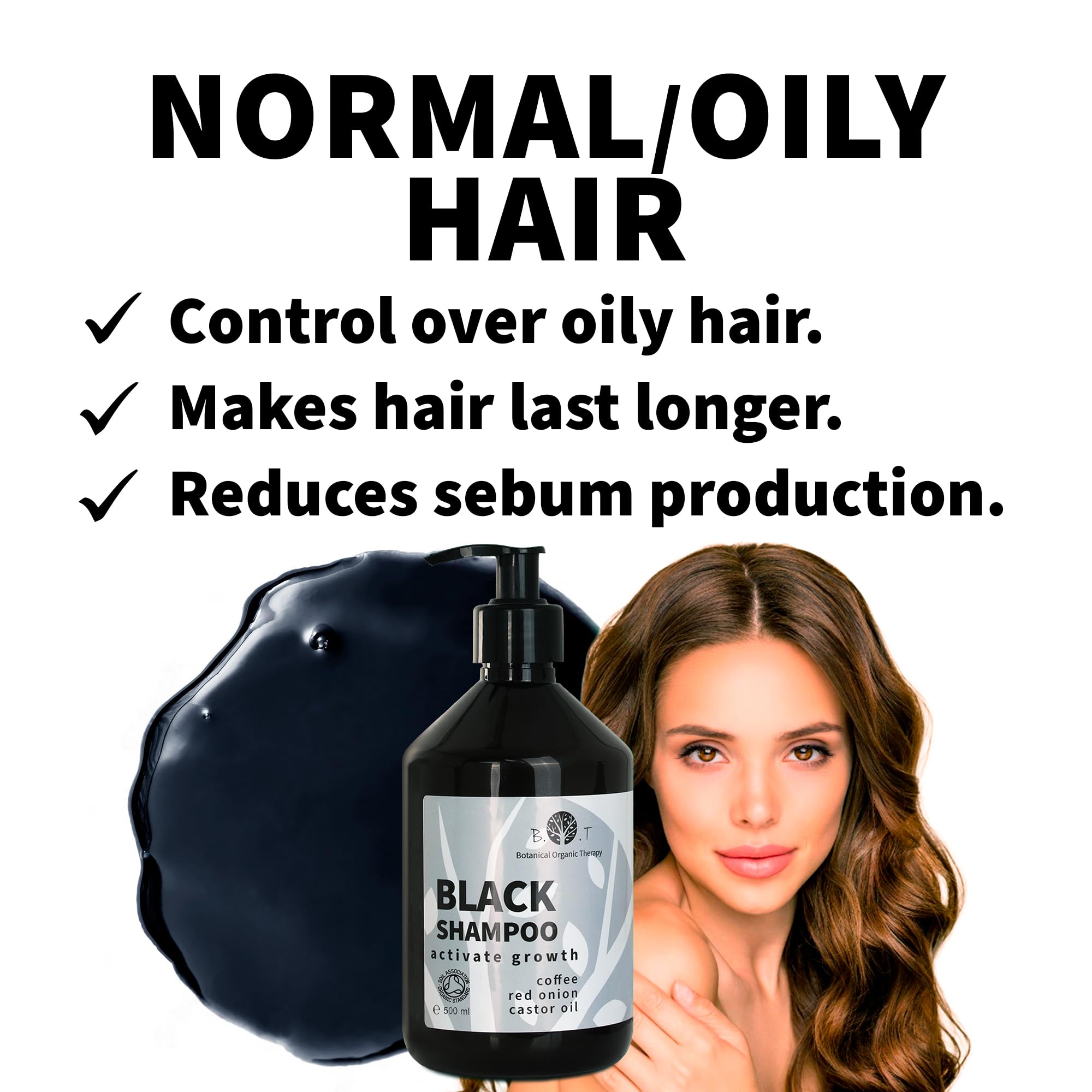 Shampoo alla Cipolla, Caffeina e Olio Ricino Capelli Grassi: Volumizzante, Rinforzante, Anticaduta, Antiforfora e Attivatore Crescita Senza Solfati 1000 ml