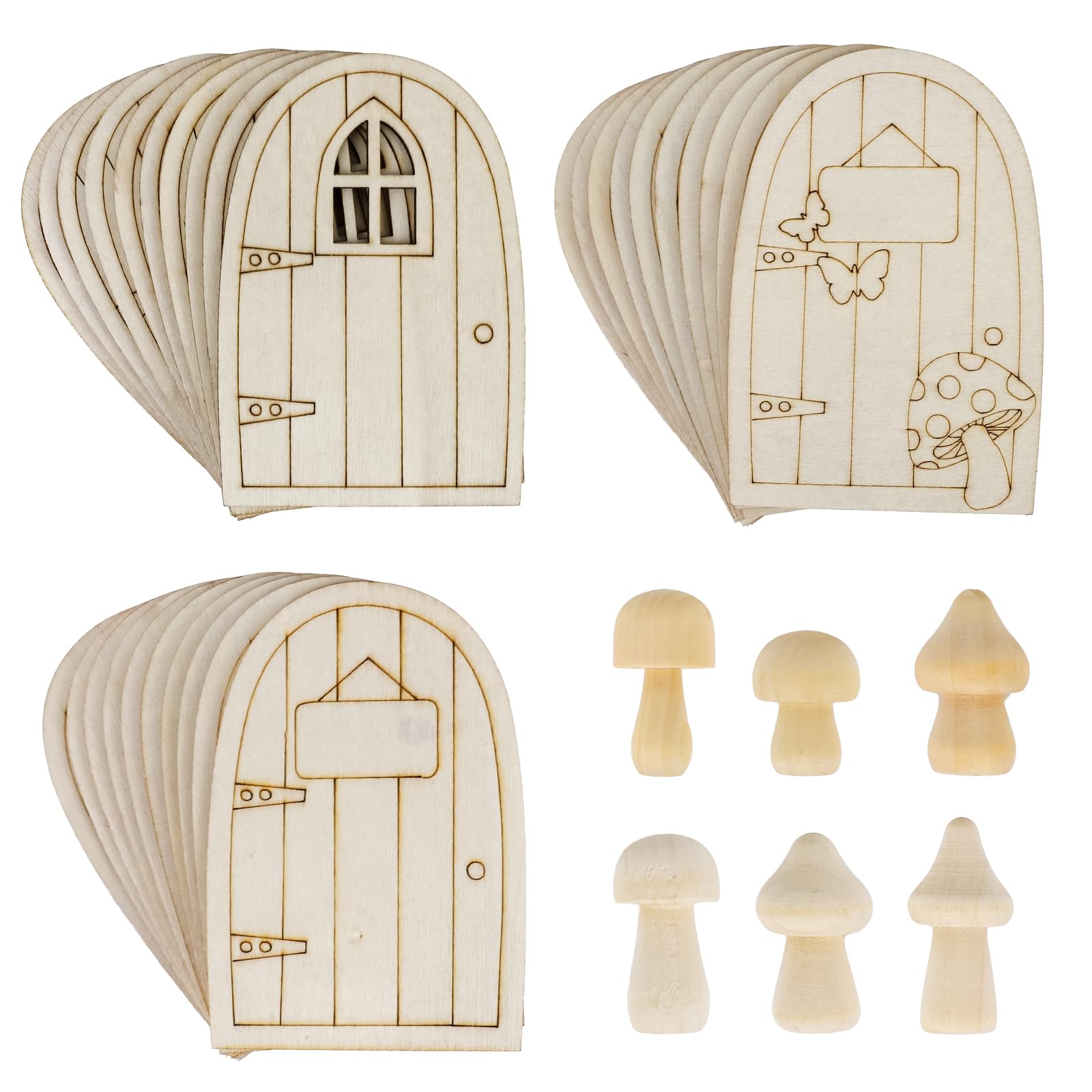 Mini porte de fée en bois pour transformer un jardin triste en forêt d'elfe