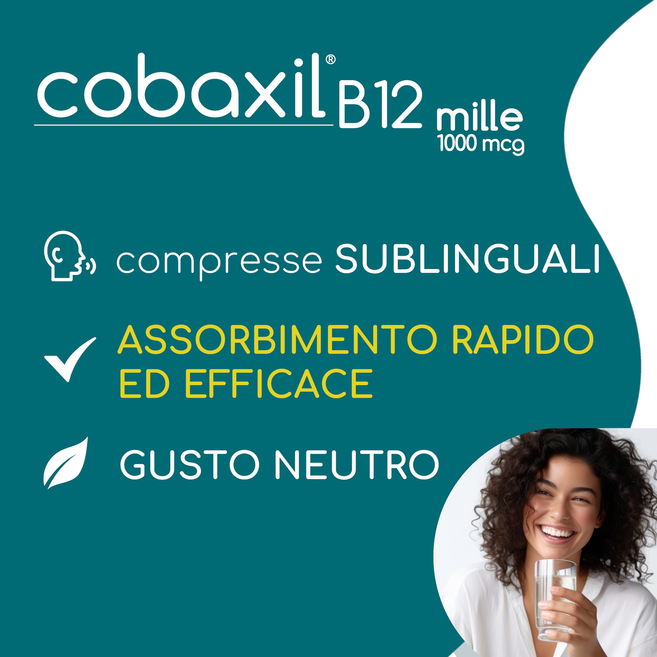 Vitamina B12 Cobaxil Bidodici Mille 5 cpr sublinguali - Supplemento Energetico - Assorbimento Rapido - Migliora Funzione Cognitiva - Dosaggio Ottimale